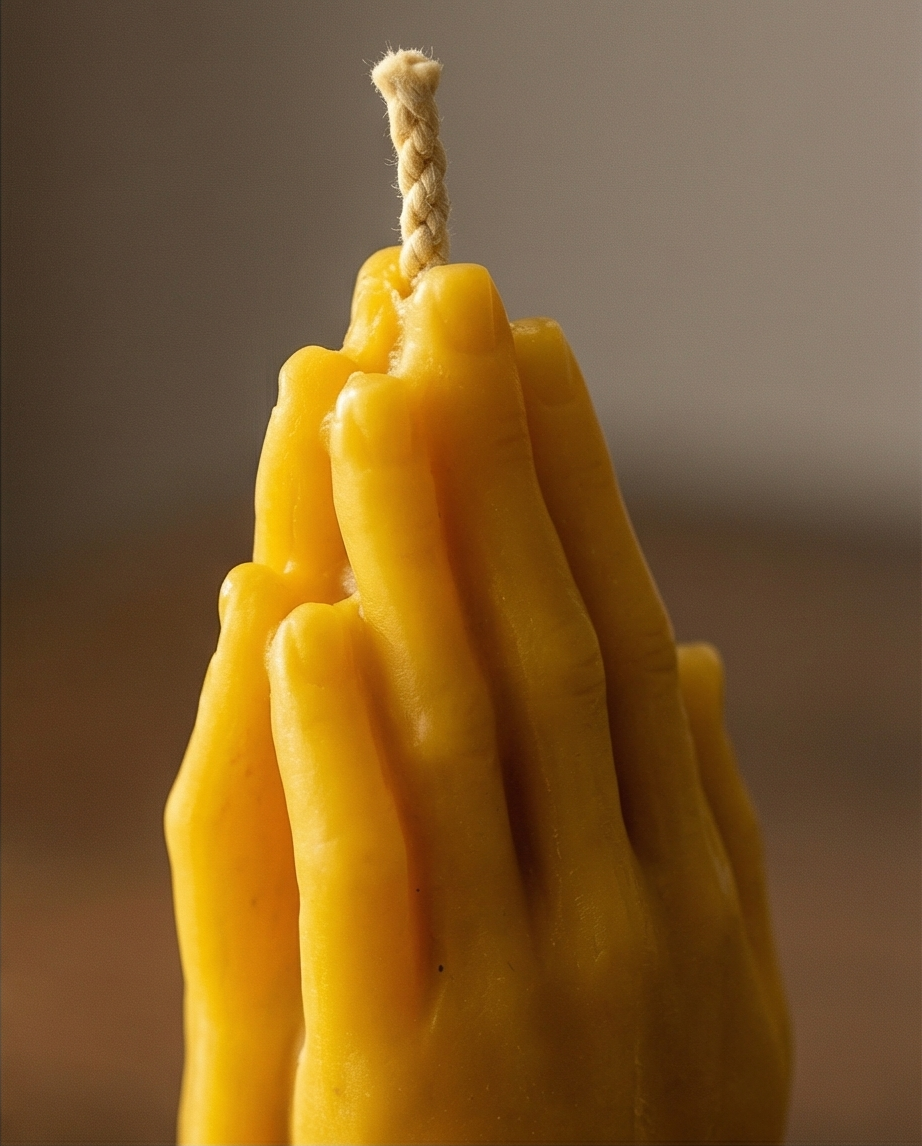 Praying Hands Candle – Spiritual Sculpted Decor