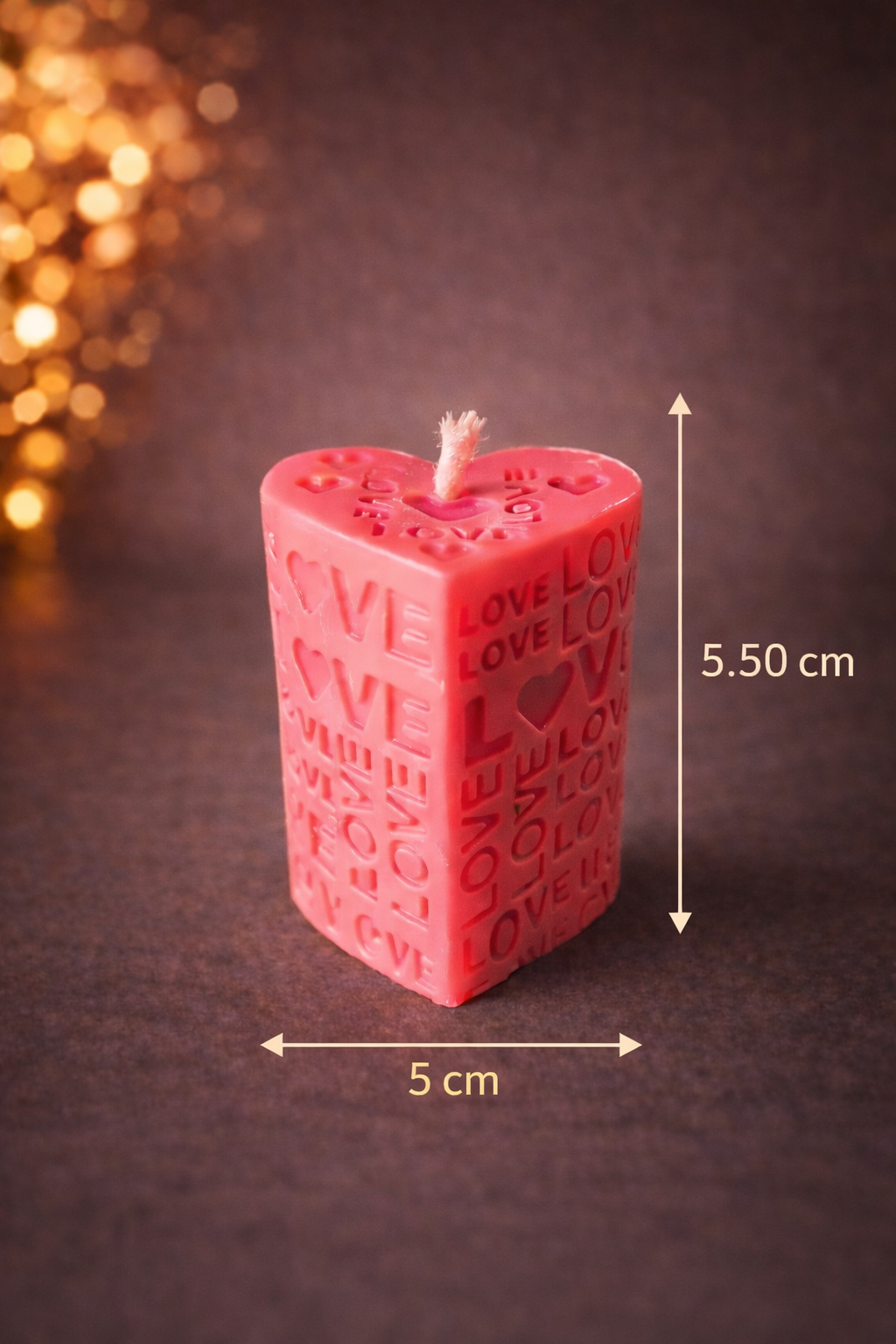 Endless Love Candle – Romantic Heart Candle, Valentine Gift, Handmade Love Candle, Cute Romantic Decor, Anniversary Gift