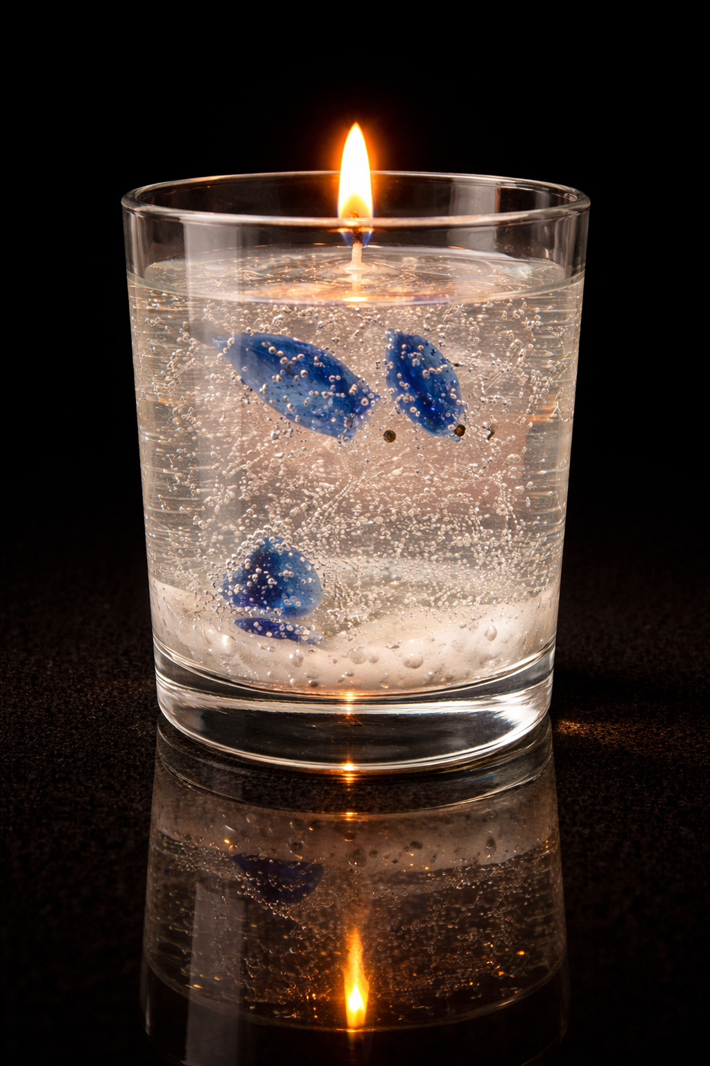3D Crystal Blue Bird Gel Candle