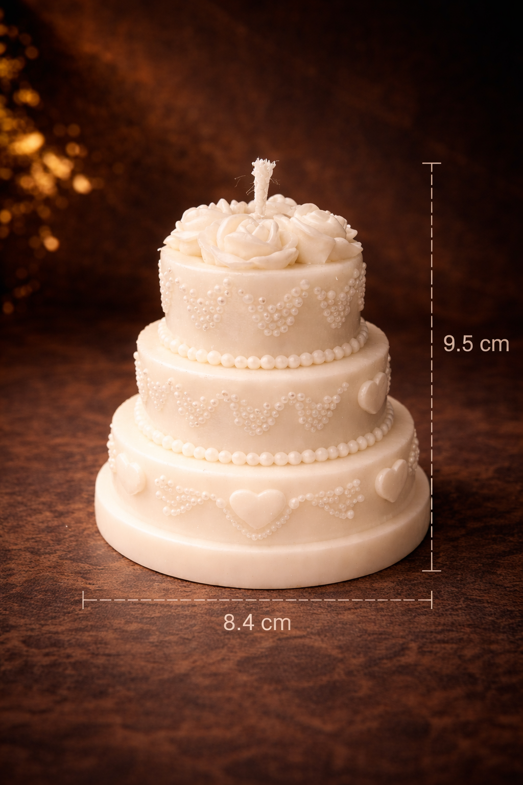 Wedding Cake Candle | Bridal Shower Gift | Wedding Decor Candle | Romantic Handmade Candle | Unique Gift