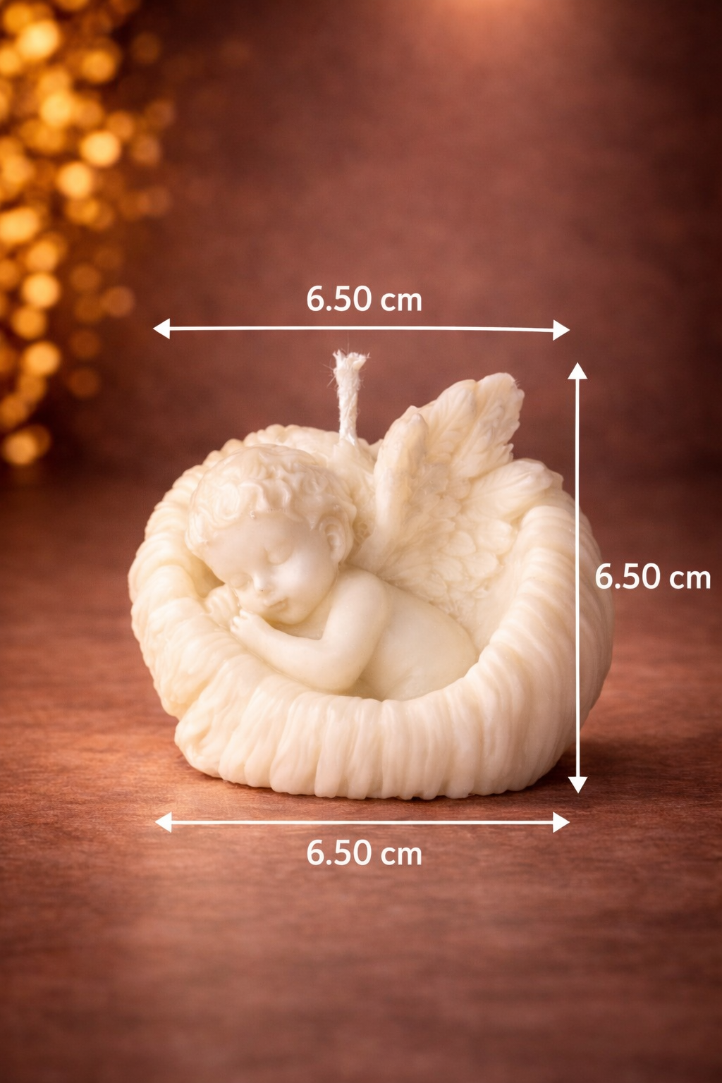 Engel Kerze - Schlafender Engel - Weihnachtsdeko Idee